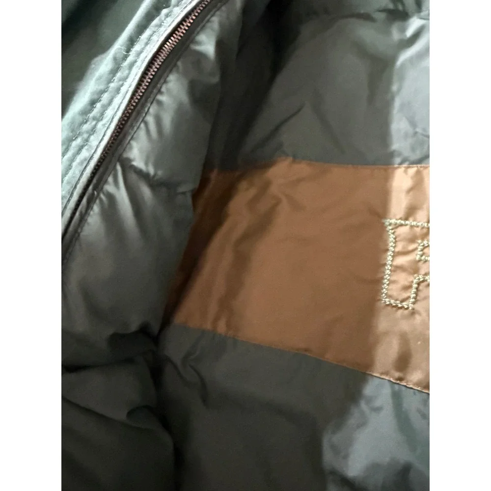 London Fog Mens Field Jacket Cream XL Long Quilted Lining‎ Full Zip Utility Coat